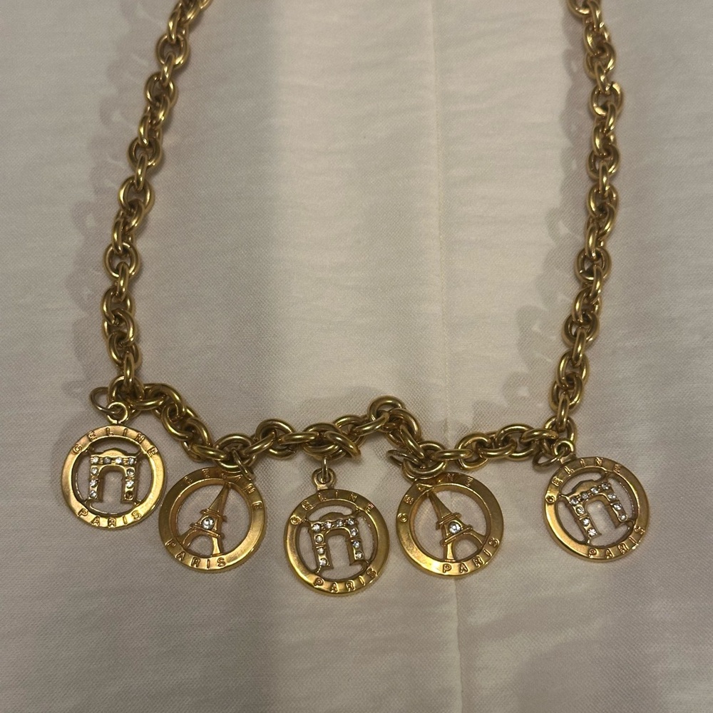 Celine Arc de Triomphe Charm necklace